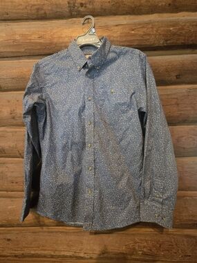 Wrangler Blue Paisley Button-Down Shirt